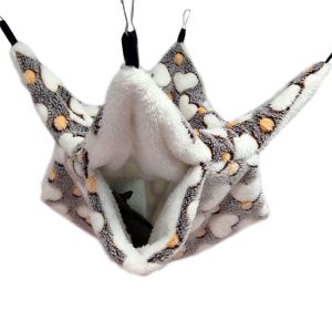 DGFDF Winter Hedgehog Hut Playing Comfortable Warm Hanging Hamster Bed Bunkbed Parrot Hammock Pet Tent