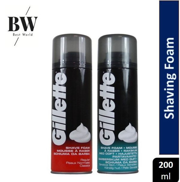 Gillette Shaving Foam Regular / Sensitive 200ml Lazada