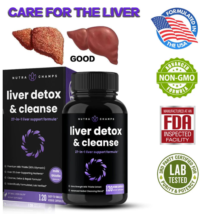 Liver Cleanse Detox & Repair | Milk Thistle Extract with Silymarin 80% ...