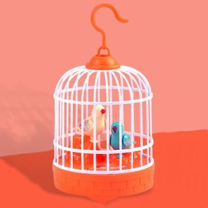 XUECHUANGYING Parrot Cage Electric Bird Cage Toy Sound Control Realistic Voice Talking Electric Bird Creative Educational Simulation Bird Cage Kids Toy