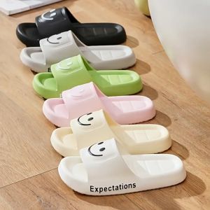 ❤️88Home❤️ Cute Smile Face EVA Slippers / Thick Sole Anti-Slip Women Men Indoor Outdoor Sandals / Selipar Rumah