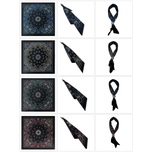 Multiuse Polyester Cotton Bandana Scarf for Headbands and Face Mask Cashew Pattern Headwrap for Various Occasion