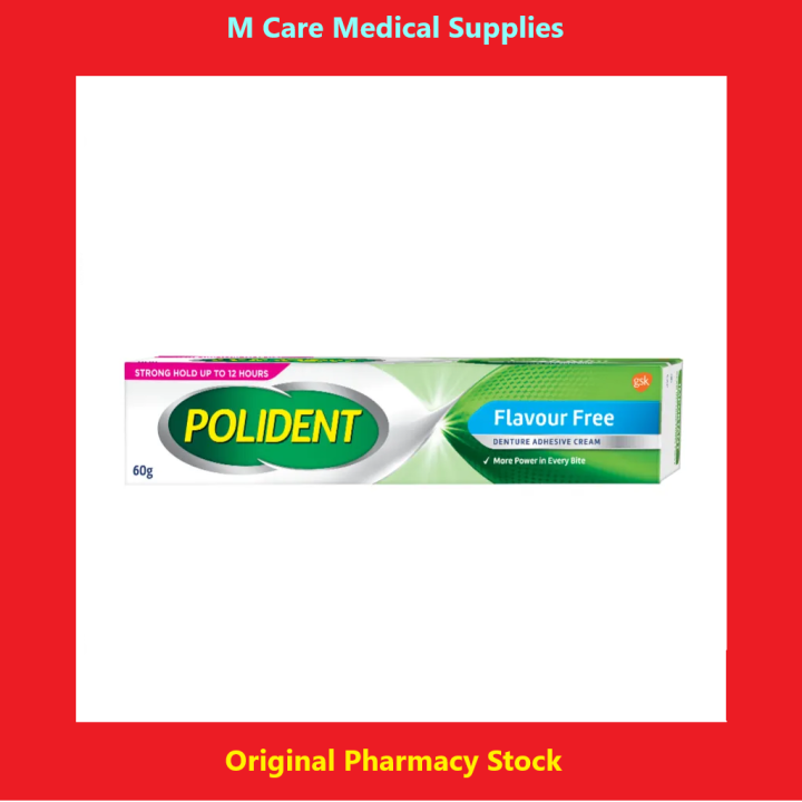 POLIDENT DENTURE ADHESIVE WITH 3D HOLD 60G Flavour Free | Lazada