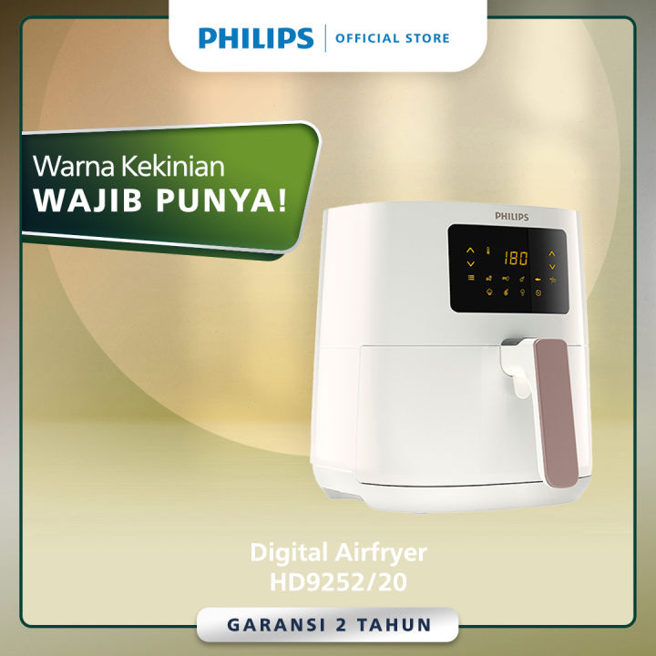 [EXTRA DISKON 400K] Philips 4.1L Air Fryer Teknologi Rapid Air HD9252
