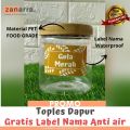 Toples Gula Kopi 650 ml warna GoldTempat Susu Tempat  Bumbu Toples Spagety Minimails Wadah Bumbu Dapur Zanarra Toples bumbu ada tulisannya free label  toples plastik toples set unit  ada nama tepung terigu Toples Gula. 