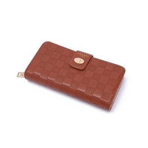 HANAMI Dompet Wanita Panjang Kulit Cokelat Kekinian Premium Cantik Delora WA966B7 Elegant Resleting