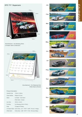 Year 2026 Table Calendar Desktop Flip Horse Calender