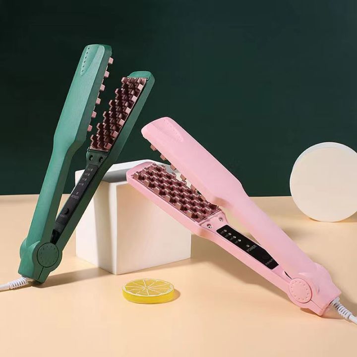 [Hot On Sale] 3D Grid Hair Crimper Volumizer Ceramic Professional Hair