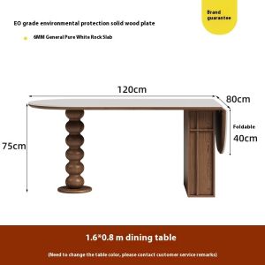 Cav ston rock board tabl foldabl Frnch solid wood and chair combination hom oval dining tabl with ancint