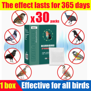 No birds within 10000 meters Bird repellent bag 1 box 30 packs bird repellent outdoor paling kuat 1 pack lasts 365 days Penghalau burung merpati The birds no longer come pigeons repellent Rainproof and evaporation-resistant crow repellent 驱鸟赶鸟神器