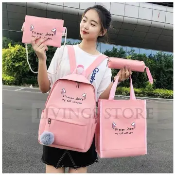 Shop School Bag Korean Style 4 In 1 online Lazada .my