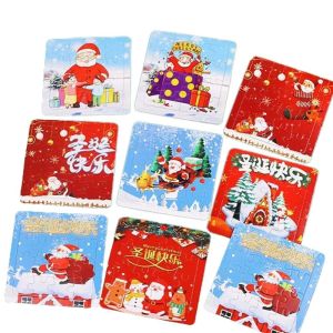 LABAICAI Christmas Christmas Puzzle Toys Handmade Santa Claus Santa Claus 3D Puzzle 3D Paper Puzzle Random Cartoon Jigsaw Puzzles Christmas Gifts