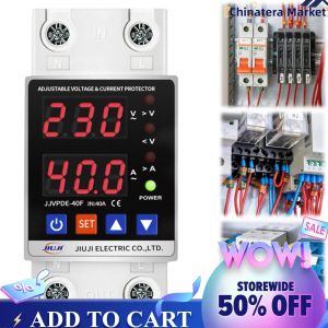 【Chinatera】 Intelligent Relay Reset Protector 40A/63A 220V Voltage Output Stabilizer Adjustable Din Rail for Home Office Appliance