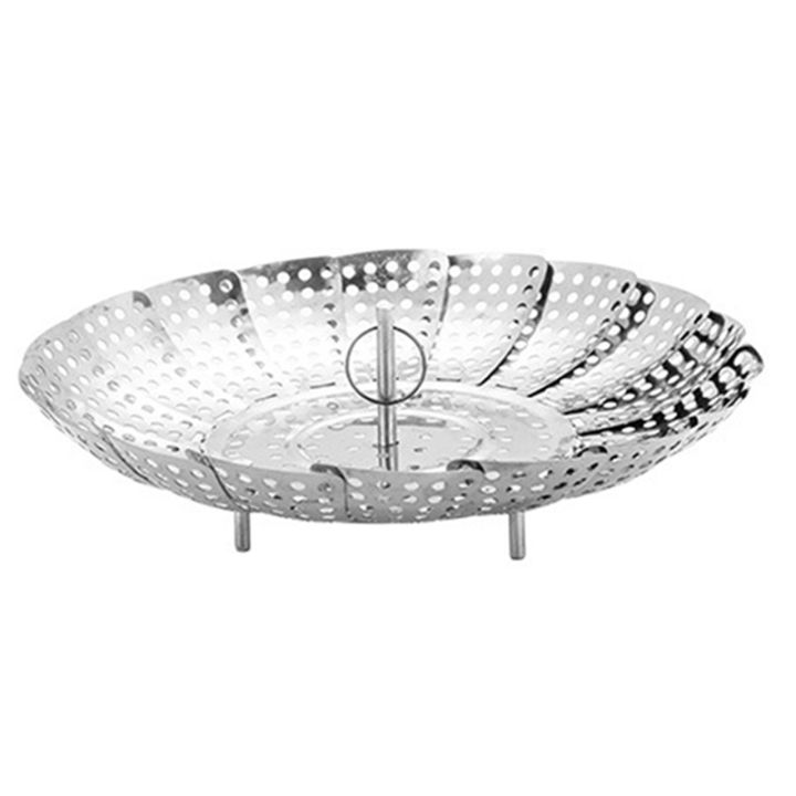 Folding Dish Steam Stainless Steel Food Basket Mesh Vegetable Vapor ...