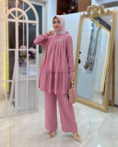 MINIGO SET 2 SETELAN WANITA MUSLIMAH TERBARU WANITA TERBARU TERMURAH 2022\BAHAN CRINKLE AIRFLOW SETELAN MODEL WANITA MUSLIMAH PALING MURAH BAHAN CRINKLE AIR FLOW PREMIUM BAJU ONE SET STLYE KOREAN TERBARU TERLARIS 2022\ TERVIRAL DI TIK TOK