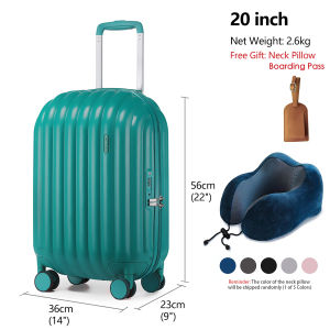 SEA CHOICE Koper Travel ABS Hardcase 20 inch Kabin Portable Unik Bagasi TasTSA Lock (Gift Bantal)-SIZE 20 inch