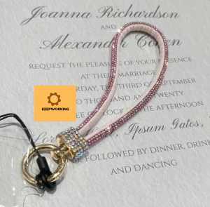 KW 1pcs Mobile Phone Anti-Lost Lanyard Wrist Chain Luxury Rhinestone Lanyard