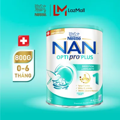 Sữa bột Nestle NAN OPTIPRO PLUS 1 800g với 5HMO Sữa Mát với đạm Optipro 5HMO Hỗ Trợ Tiêu Hóa Đề Kháng Trí Não & Phát Triển Toàn Diện Nhập Khẩu Thụy Sĩ