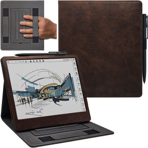 Double Stand Case for 10.3" Onyx Boox Tablet Note Air 5 C Cover with Elastic Pen Holder/Auto Sleep&Wake/Double Hand Strap