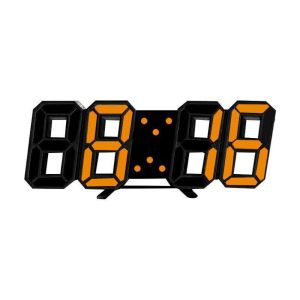 PERPE Wall-mounted Digital Desktop Clock Thermometer Adjustable Luminous Mode Digital Alarm Clock Usb Charging Night Light Desk