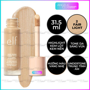 Kem Lót Dạng Lỏng ELF Kem Lót 3 in 1 E.L.F Halo Glow Liquid Filter Tạo Hiệu Ứng Da Căng Bóng Hỗ Trợ Cấp Ẩm 31.5ml