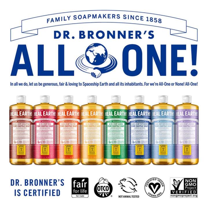 Xà phòng đa năng Dr. Bronner’s Multi-purpose Soap, Organic Sugar Soap ...