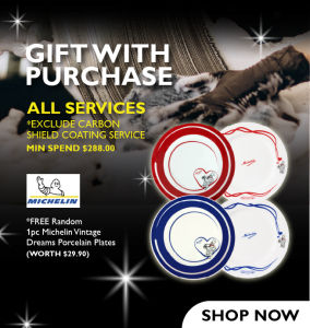 Gift with Service Purchase | Autoglym X Michelin Free Gift 1 pc Random Vintage Dreams Porcelain Plates