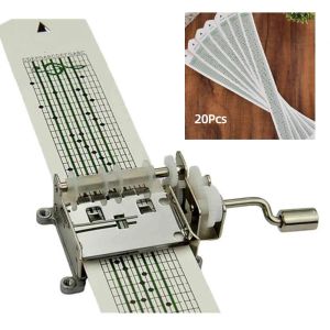 YOUSHI TOP 15/30 Tone Music Box Movement Hand Cranked DIY Composing Music Hand Crank Music Box Mechanical Easy To Use Paper Tape Music Box Creative Gift