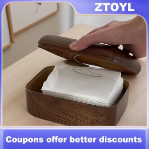 【ZTOYL】 Mới Trung Quốc-Phong cách đơn giản óc chó màu mô hộp hộ gia đình rắn GỖ PHÒNG KHÁCH lưu trữ carton bằng gỗ mô hộp lưu trữ
