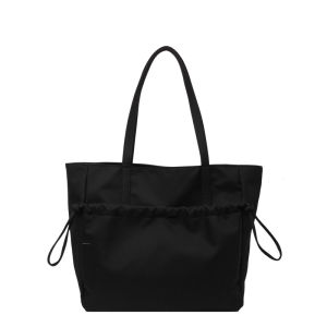 Túi tote nữ mẫu mới túi đeo vai đi làm túi xách tay đi học cho sinh viên túi vải nylon dây rút đơn giản dung tích lớn.