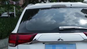 kkmf Car Rear Back Rain Wiper Cover Trim Styling Sequins Fit For Mitsubishi Outlander 2016-2021 Accessories ABS 4Pcs/set H8M4T