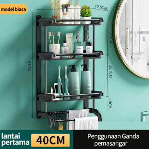Rak Kamar Mandi Dinding Stainless Steel Rak Sabun Kamar Mandi Rak Multifungsi Rak Dapur-Tahan Air Dan Tahan Karat