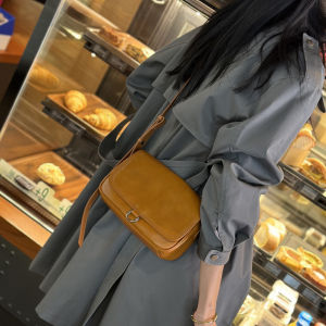 Factory Direct Sales 2026 Spring/Summer New Arrival: Top Layer Vegetable-Tanned Cowhide Simple and Elegant Versatile Single-Shoulder Genuine Leather Womens Bag