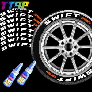 สติกเกอร์ลายตัวอักษรยางรถยนต์ Universal 3D ออโต้กันน้ำได้สำหรับ Suzuki Swift Sport ZC33S ZC32S MK6 MK5 ของตกแต่งล้อยางSUV