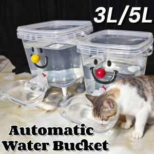 Automatic Water Dispenser and Pet Feeder Transparent Water Fountain Large Capacity Pet Water Bottle