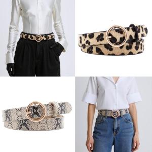 Adjustable Faux Leather Belt for Women Lady Girls Waist Band Trendy Girdle Sash for Low Middle High Waist Styling