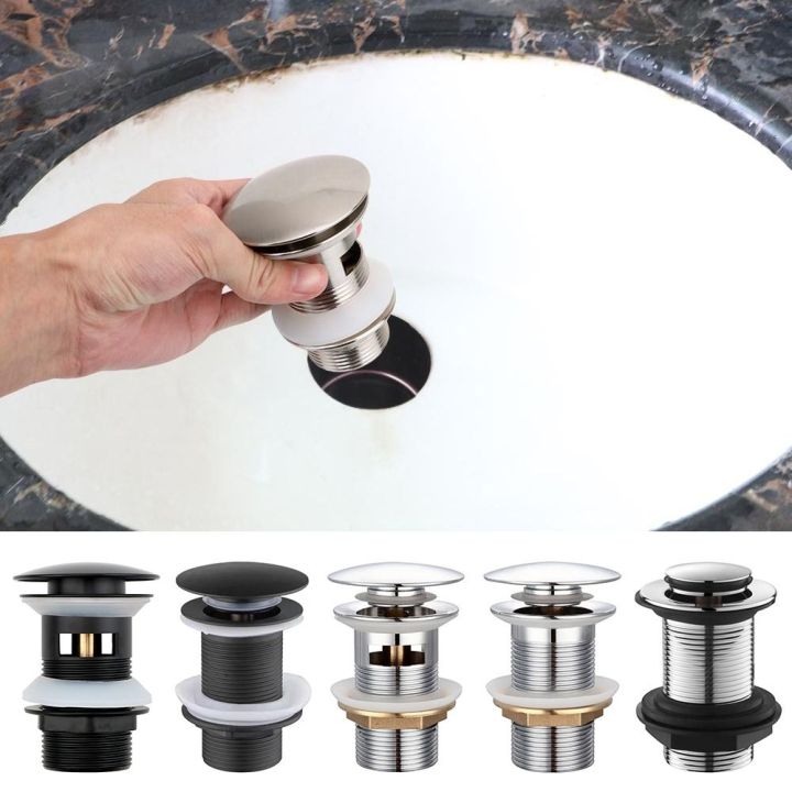 SATELLITE Click Clack Waste Button Slotted Unslotted Sink Strainer ...