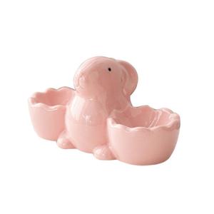 Rabbit Shape Eggs Cups Handmade Ceramic Soft Boiled Eggs Holder Fun and Safe Kitchen Tableware Suitable for Breakfast