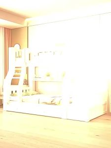 Bed Frame with Storage Double-Layer Upper and Lower Bed Frame Solid Wood Childrens Bed Student Bedroom Dormitory Multi-Functional Bunk Bed