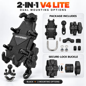 HOTSPEED Cellphone Holder for Motorcycle V4 Lite 8 Claw Phone Holder Anti-theft Anti-slip CP Holder