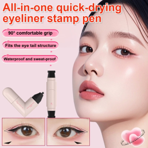 Pena Stempel Eyeliner / Eyeliner Tahan Lama dan Cepat Kering / Eyeliner Dua Ujung untuk Gaya Alami dan Tahan Noda / Cocok untuk Pemula / Quick Dry Eyeliner Liquid Pen Eyeliner Stamps