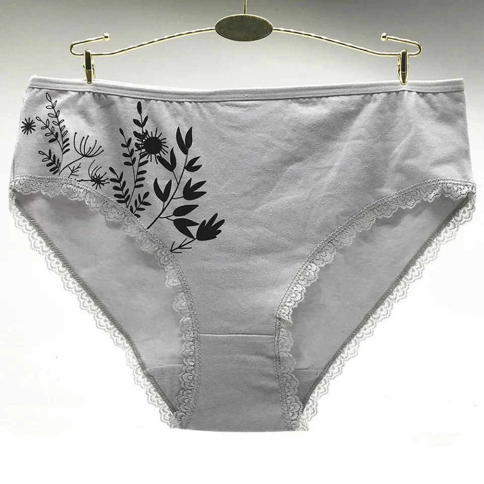 6 Pieces/Lot Cotton Panties Women Underwear Plus Size Briefs High