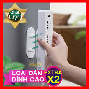 Bộ Miếng Dán Ổ Cắm Điện  Giá Đỡ Treo Tường Tiện Dụng Móc Treo Đồ