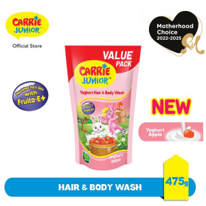 CARRIE JUNIOR Hair & Body Wash - Yoghurt Apple [950g/475g/700g] [NEW TOY] Nourishing & 2X More moisturising