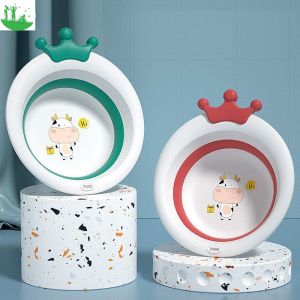 Chậu rửa mặt thau xếp gọn hình vương miện hình bò sữa dễ thương dành cho bé yêu.