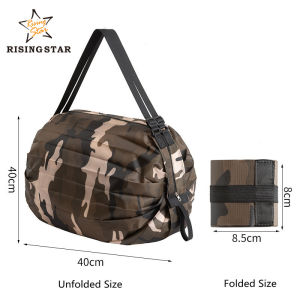 Rising Star Waterproof Foldable Handbag Travel Portable Large-capacity Hand Luggage Storage Bag Shopping Bag