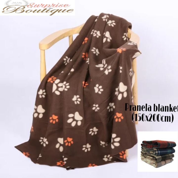 Pranela Blanket Fleece Type of Blanket Character/Checker Design Blanket  Random Design/Color Good Fabric(150x200cm Lazada PH