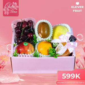 Hộp Quà 8/3 Tỏa Sáng Như Hoa - Hộp quà trái cây nhập khẩu Klever Fruit
