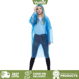 [VSC] Disposable Rain Ponchos Adult Kid Waterproof Rain Jacket Clear Survival Raincoat for Outdoor Camping/Recreation/Hiking