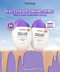 Facetology Triple Care Sunscreen Tinted SPF 50 PA++++ 40ML
